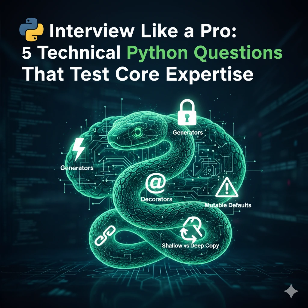 🐍 Interview Like a Pro: 5 Technical Python Questions That Test Core Expertise